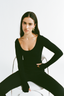 Nat Scoop Long Sleeve Black - Final Sale