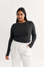 Carina Classic Long Sleeve Charcoal Marle