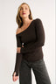 Chelsea Off Shoulder Long Sleeve - Chocolate