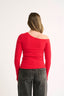 Chelsea Off Shoulder Long Sleeve - Radiant Red