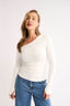 Chelsea Off Shoulder Long Sleeve - Powder