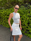 Carina Crew Tank Pewter Marle
