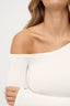 womens white off shoulder long sleeve top
