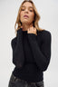 Emily Mock Neck Long Sleeve Black - Final Sale