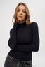 Emily Mock Neck Long Sleeve Black - Final Sale