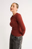Jenna Crew Neck Long Sleeve - Brick Final Sale