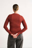 Jenna Crew Neck Long Sleeve - Brick Final Sale
