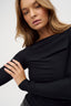 Margot Boat Neck Long Sleeve - Black