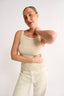 Nara Square Neck Tank Putty - Final Sale
