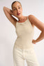 Nara Square Neck Tank Putty - Final Sale
