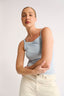 Nara Square Neck Tank Stone Blue - Final Sale