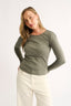 Harvee Relaxed Long Sleeve Thyme - Final Sale
