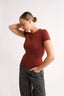 Jenna T-Shirt Brick - Final Sale