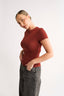 Jenna T-Shirt Brick - Final Sale