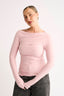 Margot Boat Neck Long Sleeve - Vintage Pink