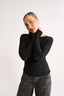 Margot Boat Neck Long Sleeve - Black