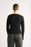 Margot Boat Neck Long Sleeve - Black