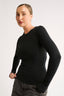 Jenna Crew Neck Long Sleeve - Black