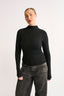 Emily Mock Neck Long Sleeve Black - Final Sale