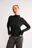 Emily Mock Neck Long Sleeve Black - Final Sale