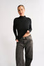 Emily Mock Neck Long Sleeve Black - Final Sale