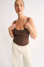 Harper Scoop Neck Singlet - Chestnut