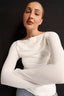 Margot Boat Neck Long Sleeve Powder - Final Sale
