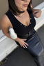 Nola Henley Tank Bodysuit Black