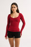 Nat Scoop Long Sleeve Currant - Final Sale