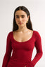 Nat Scoop Long Sleeve Currant - Final Sale