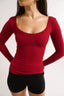 Nat Scoop Long Sleeve Currant - Final Sale
