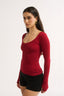 Nat Scoop Long Sleeve Currant - Final Sale