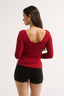 Nat Scoop Long Sleeve Currant - Final Sale