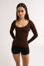 Nat Scoop Long Sleeve Cocoa - Final Sale