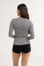 Carina Classic Long Sleeve Black/White Stripe - Final Sale