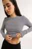 Carina Classic Long Sleeve Black/White Stripe - Final Sale