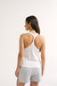 Evelyn Twist Tank Optic White - Final Sale
