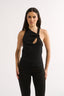 Evelyn Twist Tank Black - Final Sale
