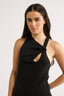 Evelyn Twist Tank Black - Final Sale