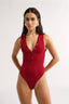 Nola Henley Tank Bodysuit Currant