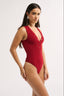 Nola Henley Tank Bodysuit Currant