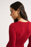 Nola Henley Long Sleeve Bodysuit Currant - Final Sale