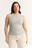 Carina Crew Tank Pewter Marle