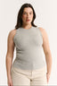 Carina Crew Tank Pewter Marle