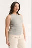 Carina Crew Tank Pewter Marle