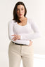 Ruby Scoop Long Sleeve Optic White