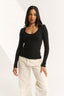 Ruby Scoop Long Sleeve Black