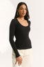 Ruby Scoop Long Sleeve Black