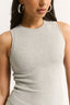 Carina Crew Tank Pewter Marle