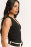 Stella V Neck Tank Black